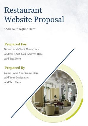 Restaurant website proposal example document report doc pdf ppt