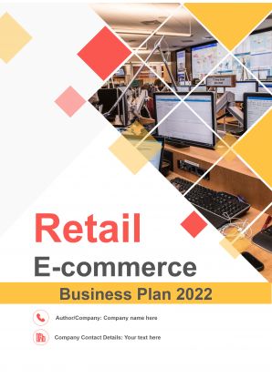 Retail E Commerce Business Plan A4 Pdf Word Document
