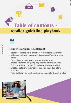 Retailer Guideline Playbook Report Sample Example Document