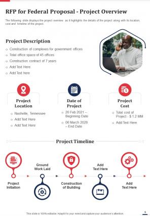 Rfp for federal project proposal sample document report doc pdf ppt