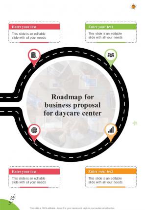Roadmap For Business Proposal For Daycare Center One Pager Sample Example Document