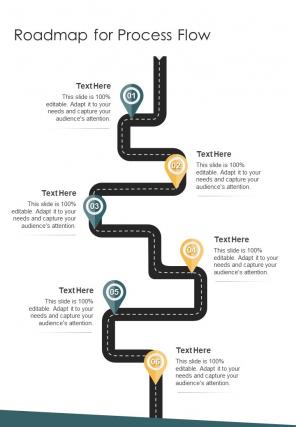 Roadmap For Process Flow Branding Design Proposal Template One Pager Sample Example Document