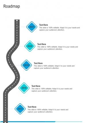 Roadmap Website Content Writing Proposal One Pager Sample Example Document