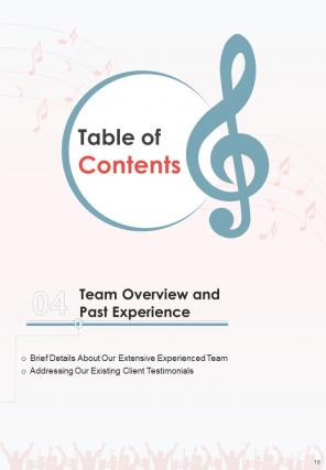 Rock Concert Investment Proposal Report Sample Example Document
