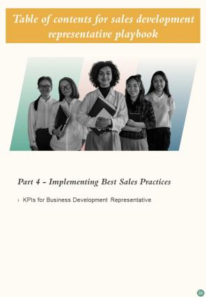 Sales Development Representative Playbook Report Sample Example Document