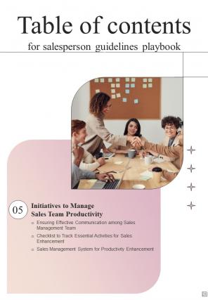 Salesperson Guidelines Playbook Report Sample Example Document