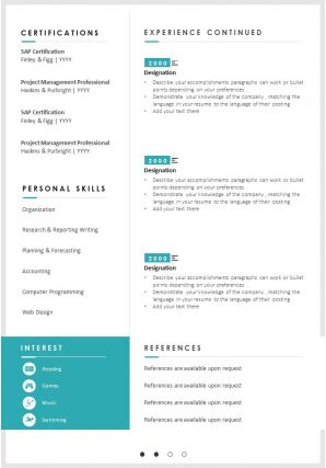 Sample graphic designer cv with career summary template