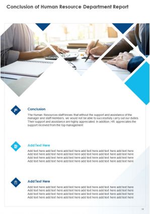 Sample Human Resources Annual Report Pdf Doc Ppt Document Report Template