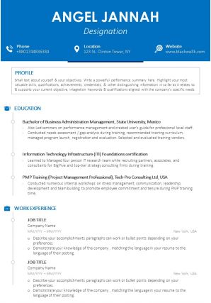 Sample resume cv template with profile summary