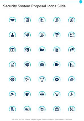 Security System Proposal Icons Slide One Pager Sample Example Document