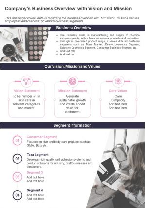 Semi annual progress report for firm in cosmetics industry pdf doc ppt document report template
