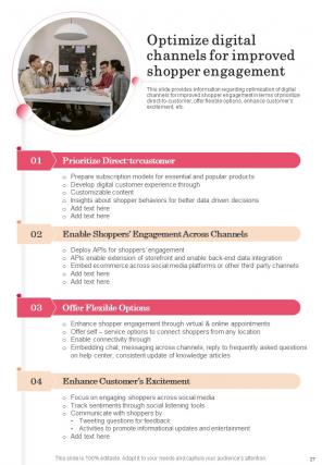 Shopper Engagement Management Playbook Report Sample Example Document Slides Image