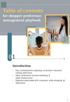 Shopper Preference Management Playbook Report Sample Example Document Good Visual