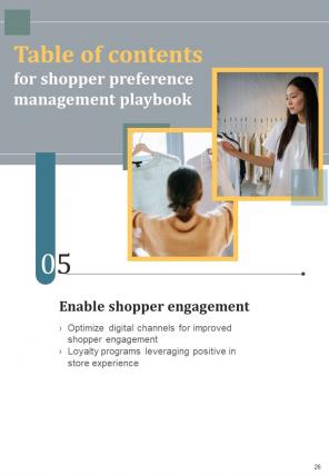 Shopper Preference Management Playbook Report Sample Example Document Captivating Visual
