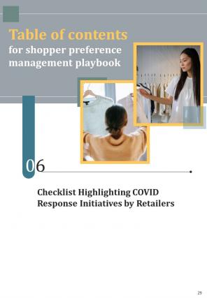 Shopper Preference Management Playbook Report Sample Example Document Adaptable Visual