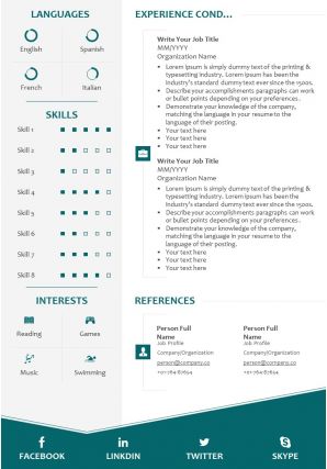 Self introduction sample cv for job search