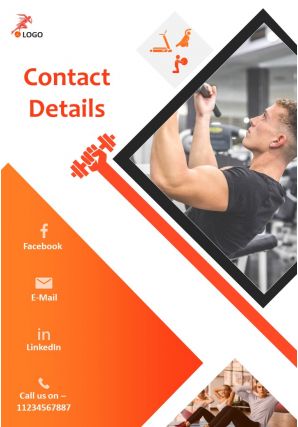 Sports and fitness four page brochure template