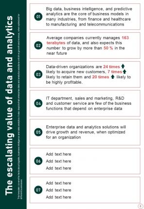 Strategic Playbook For Data Analytics And Machine Learning Report Sample Example Document