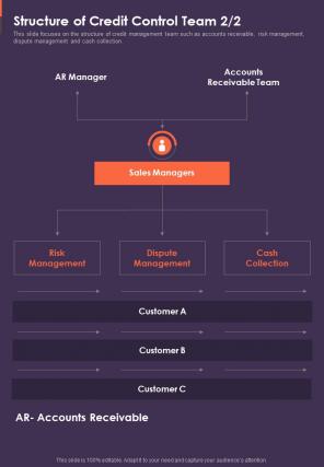 Structure Of Credit Control Team One Pager Sample Example Document