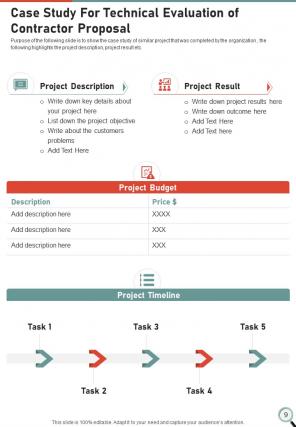 Technical evaluation of contractor proposal example document report doc pdf ppt