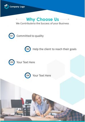 Technology consulting four page brochure template