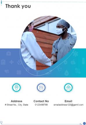 Thank You Healthcare Proposal One Pager Sample Example Document
