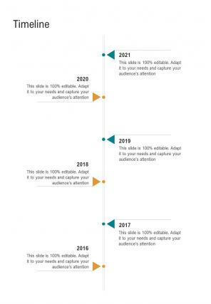 Timeline Corporate Leadership Training Proposal One Pager Sample Example Document