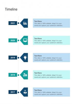Timeline Creative Service Proposal One Pager Sample Example Document