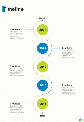 Timeline Event Announcer Proposal One Pager Sample Example Document