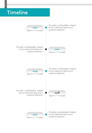 Timeline Freelance Copywriting Proposal One Pager Sample Example Document