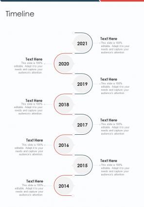Timeline Investment Advisory One Pager Sample Example Document