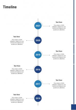 Timeline Pricing Proposal One Pager Sample Example Document