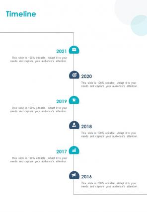 Timeline Product Launching Event Proposal One Pager Sample Example Document