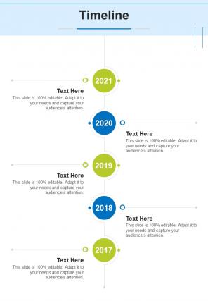 Timeline Recruitment Proposal One Pager Sample Example Document