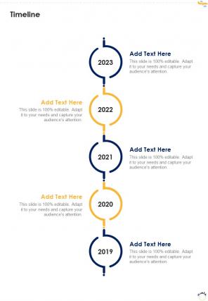 Timeline Tourism Business Proposal One Pager Sample Example Document