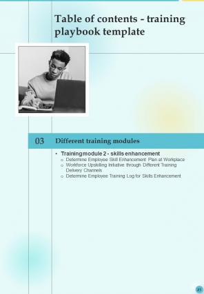 Training Playbook Template Report Sample Example Document