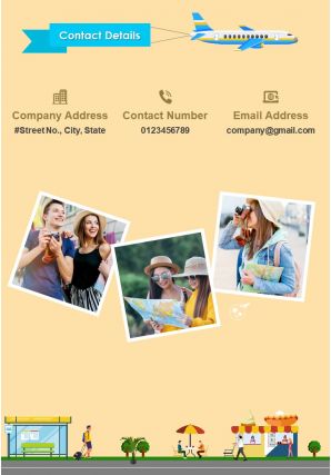 Travel agency business two page brochure template