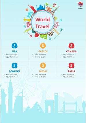 Travel agency four page brochure template