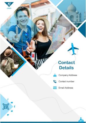 Traveling around the world two page brochure template
