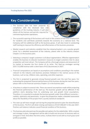 Trucking Business Plan Pdf Word Document Visual Aesthatic