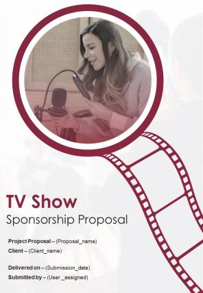 Tv show sponsorship proposal example document report doc pdf ppt