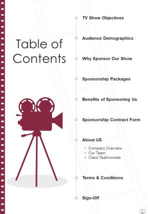 Tv show sponsorship proposal example document report doc pdf ppt