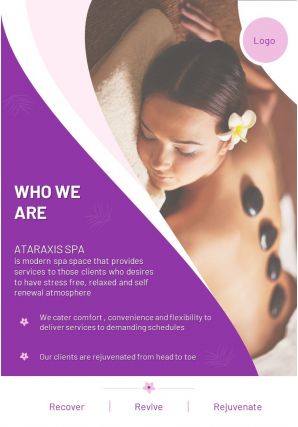 Two page beauty and spa brochure template
