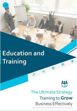 Two page education and training brochure template