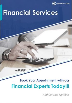 Two page financial services brochure template