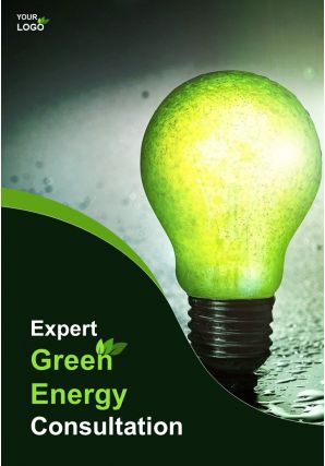 Two page green energy consultant brochure