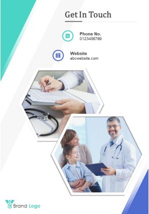 Two page medical services brochure template