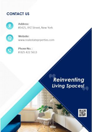 Two page new property marketing brochure template