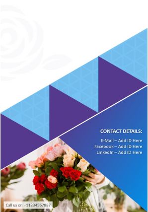 Two page retail and sales florist brochure template