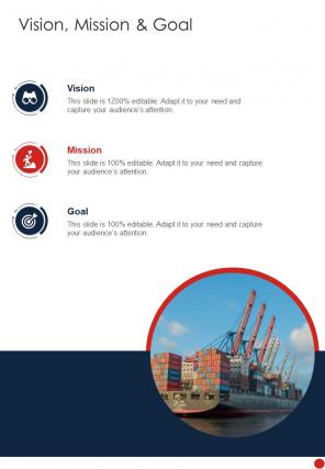Vision Mission And Goal One Pager Sample Example Document